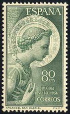день почтовой марки в испании, франции и бельгии